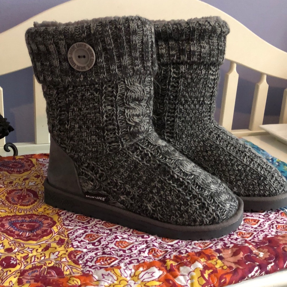MUK LUKS Knit Booties NWT